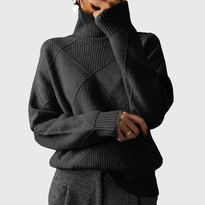 Diana | Ribbed Knit Turtleneck Sweater
