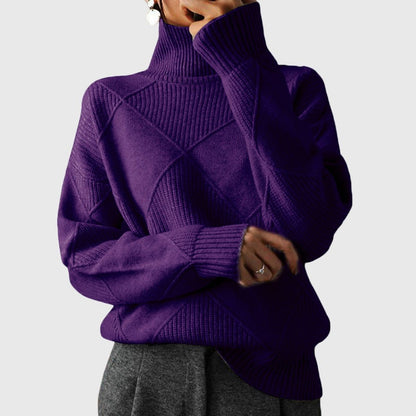 Diana | Ribbed Knit Turtleneck Sweater