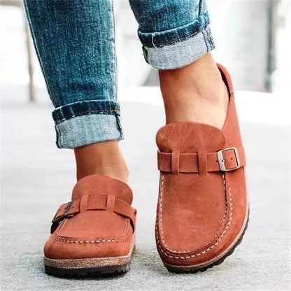 Isla | Suede Slip-On Loafers with Buckle