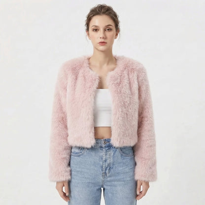 Mila | Luxe Cropped Faux Fur Jacket