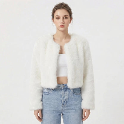 Mila | Luxe Cropped Faux Fur Jacket
