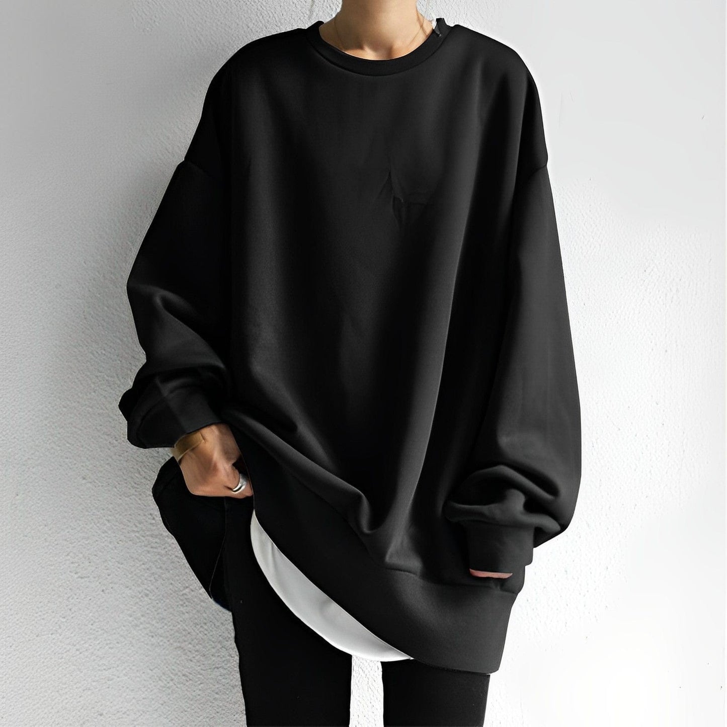 Mila | Oversized Cotton-Blend Sweatshirt