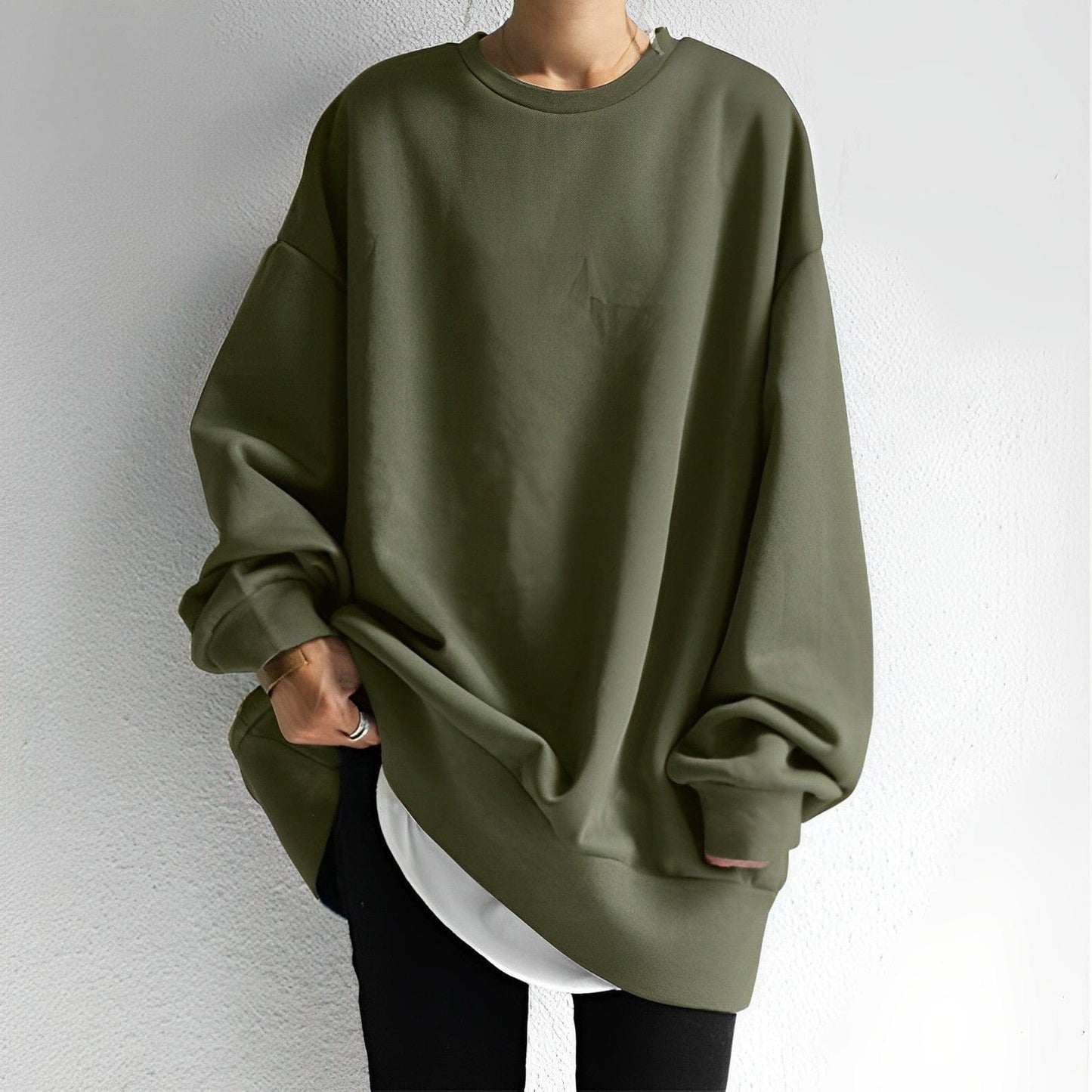 Mila | Oversized Cotton-Blend Sweatshirt