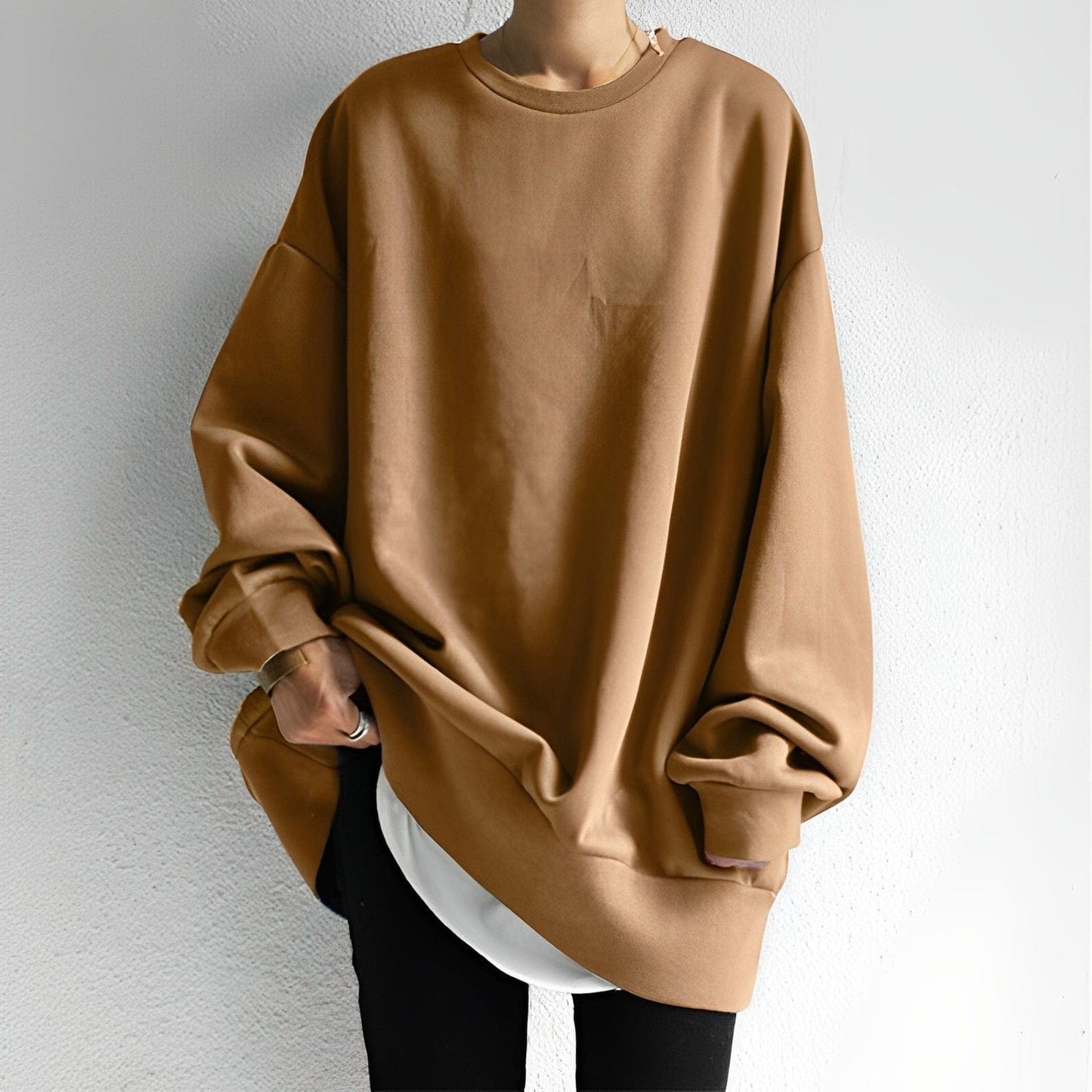 Mila | Oversized Cotton-Blend Sweatshirt