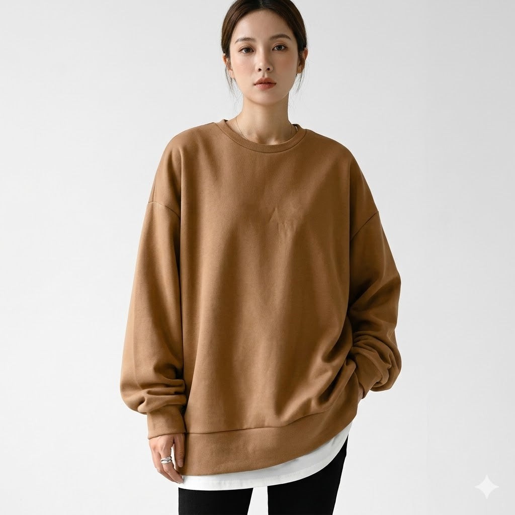 Mila | Oversized Cotton-Blend Sweatshirt