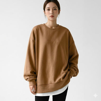 Mila | Oversized Cotton-Blend Sweatshirt