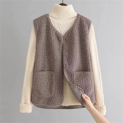 Norah | Ribbed Knit Button-Up Vest