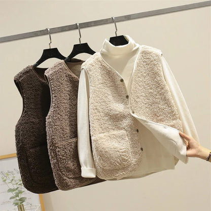 Norah | Ribbed Knit Button-Up Vest