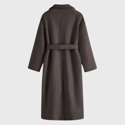 Sage | Belted Wool Blend Coat