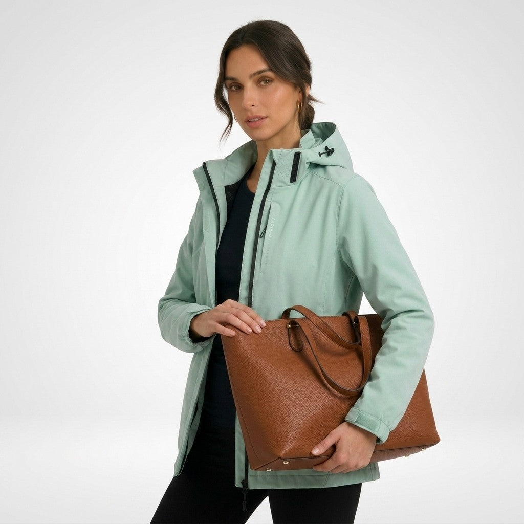 Sage | Hooded Raincoat with Zip Pockets