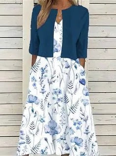 Sera | Floral Midi Dress with Pockets