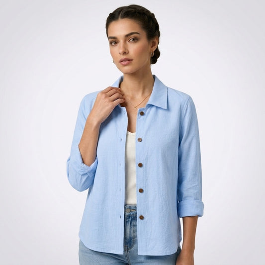 Uma | Lightweight Shirt Jacket with Collar