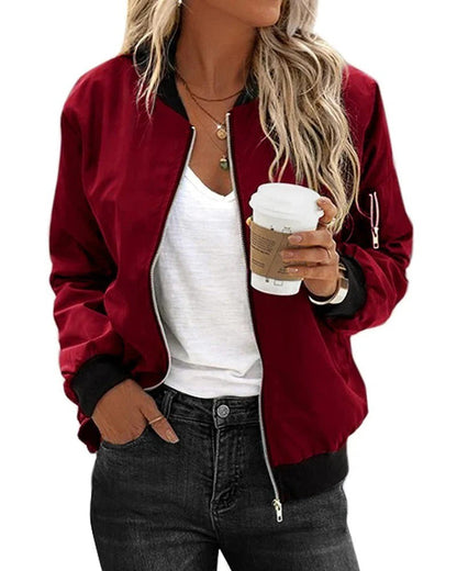 Vera | Classic Zip Bomber Jacket