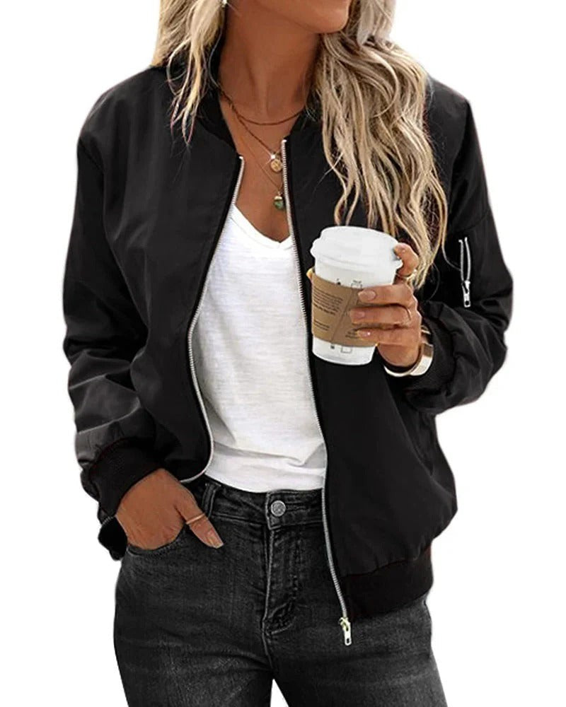 Vera | Classic Zip Bomber Jacket