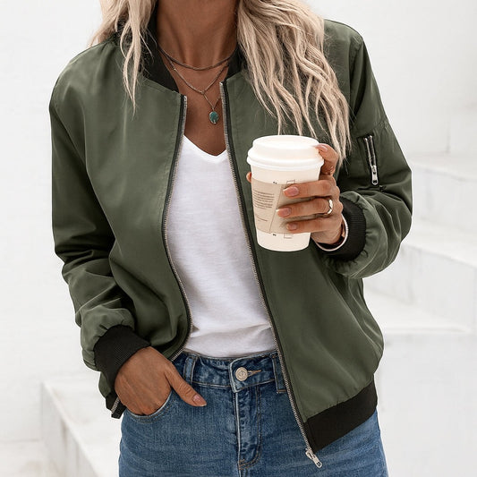 Vera | Classic Zip Bomber Jacket