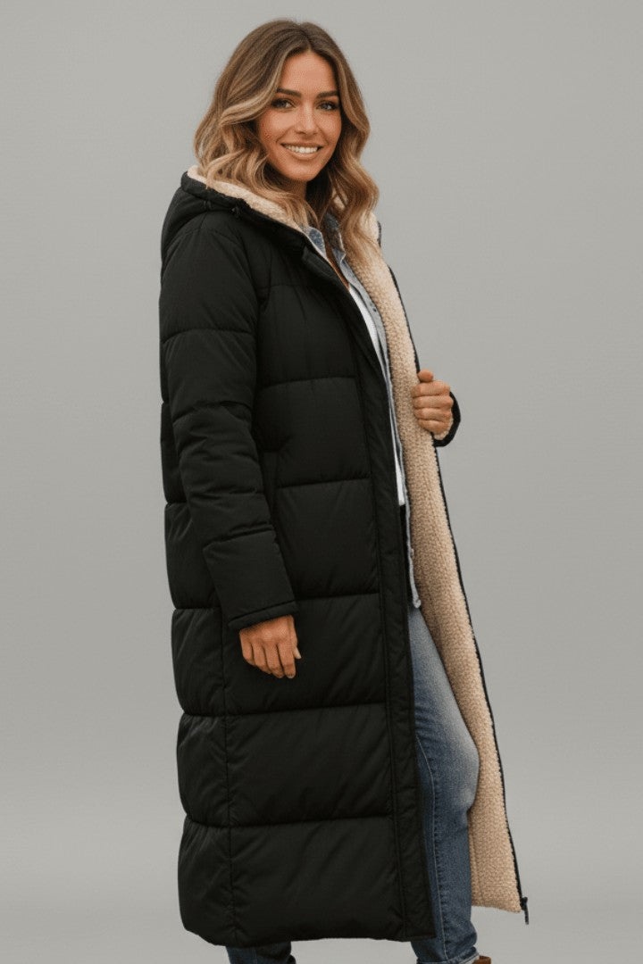 Vera | Hooded Longline Puffer Coat