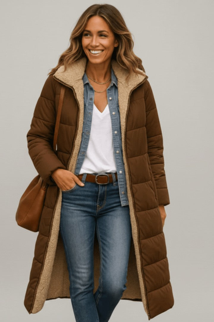 Vera | Hooded Longline Puffer Coat