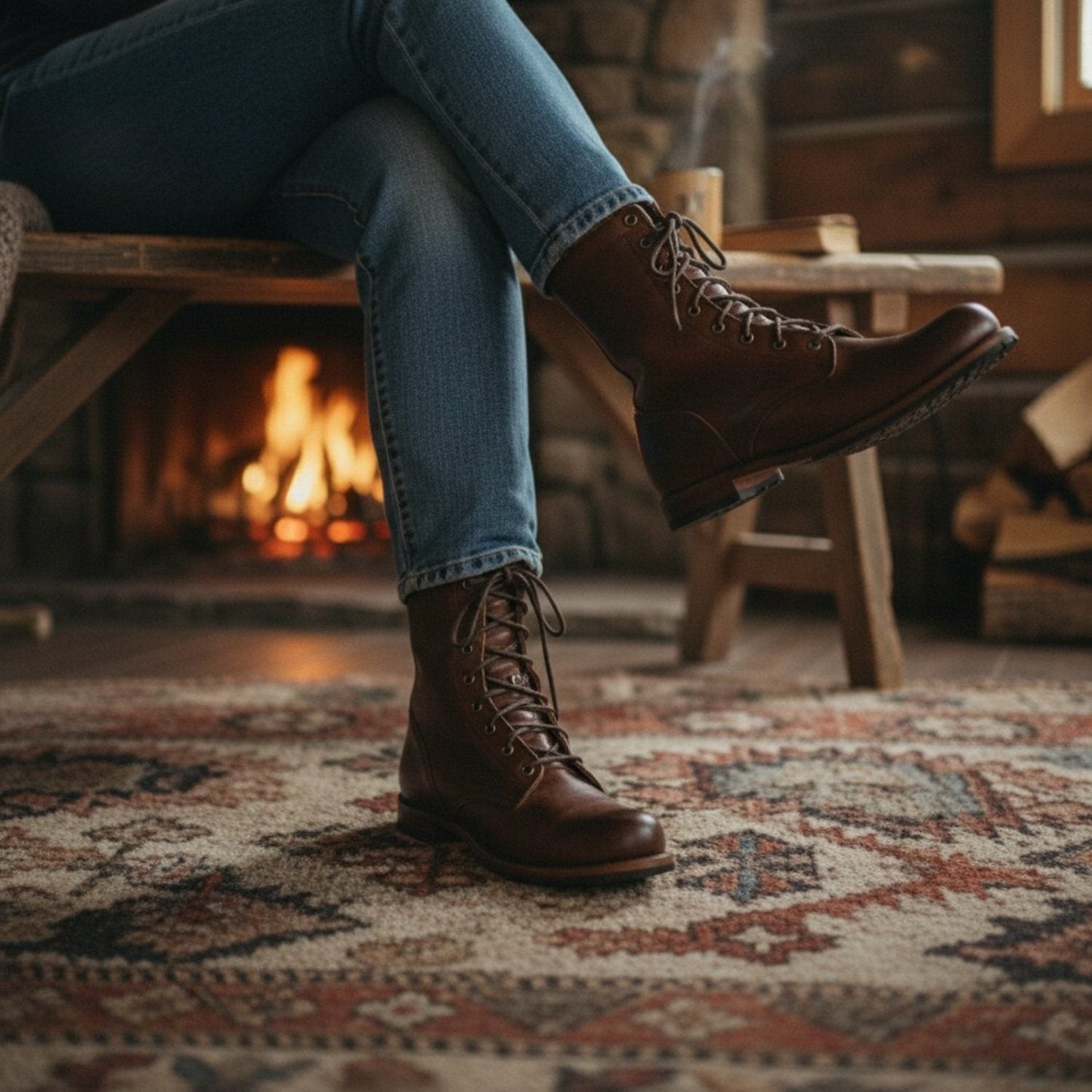 Vera | Lace-Up Mid-Calf Leather Boots