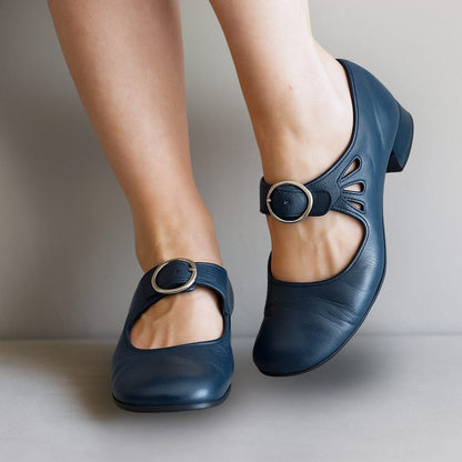 Vera | Mary Jane Block Heel with Buckle Strap