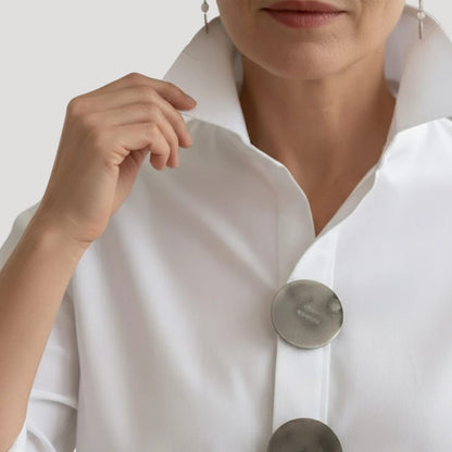 Vera | Oversized Button-Down Collar Blouse