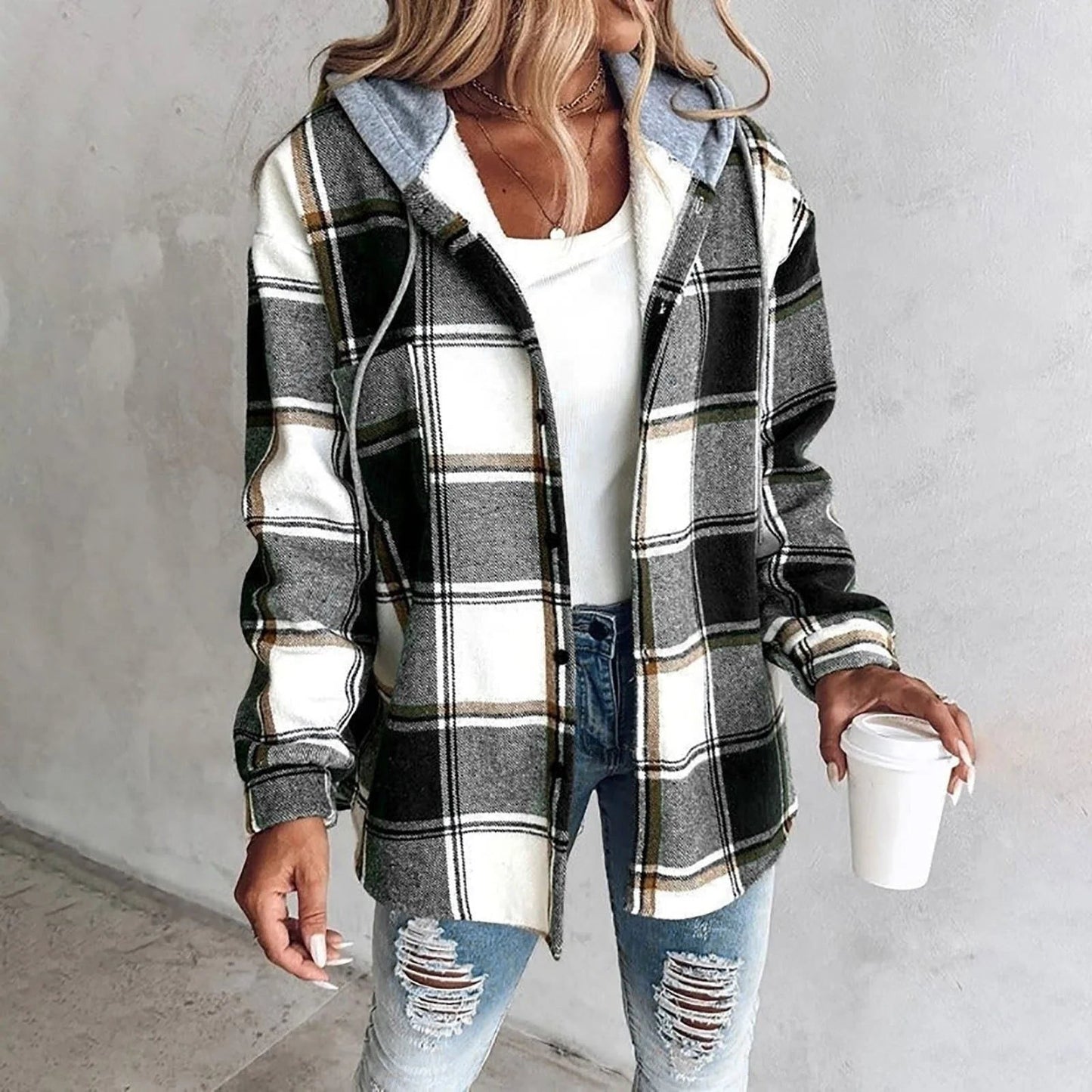 Vera | Plaid Oversized Cardigan