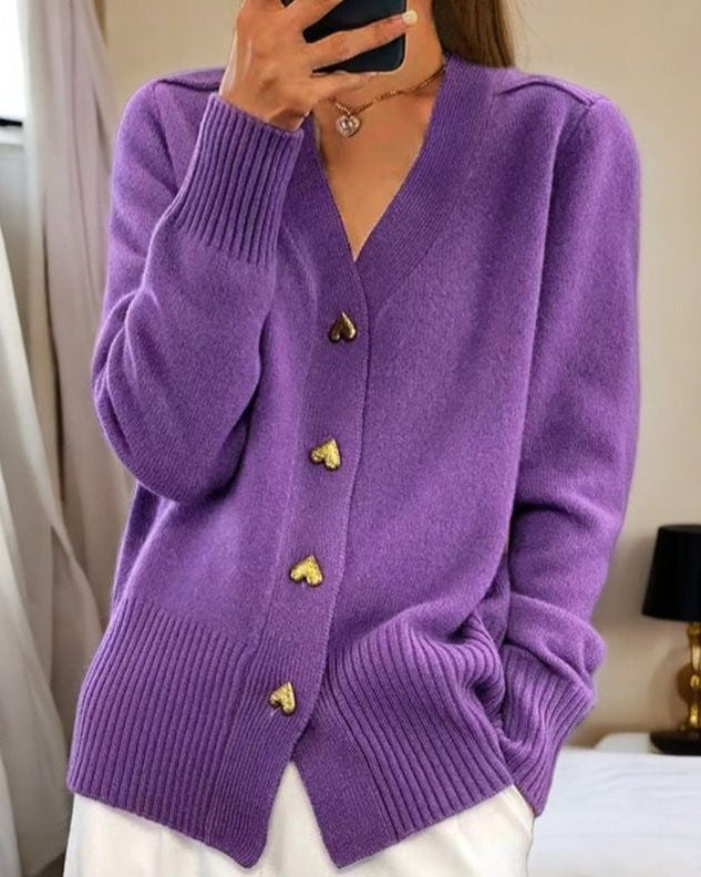 Vera | Ribbed Knit Button-Up Cardigan
