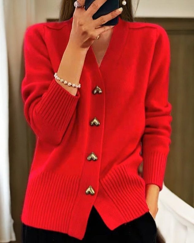 Vera | Ribbed Knit Button-Up Cardigan