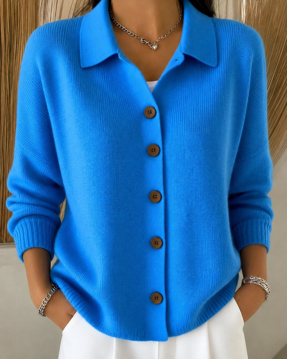 Vera | Ribbed Knit Button-Up Cardigan
