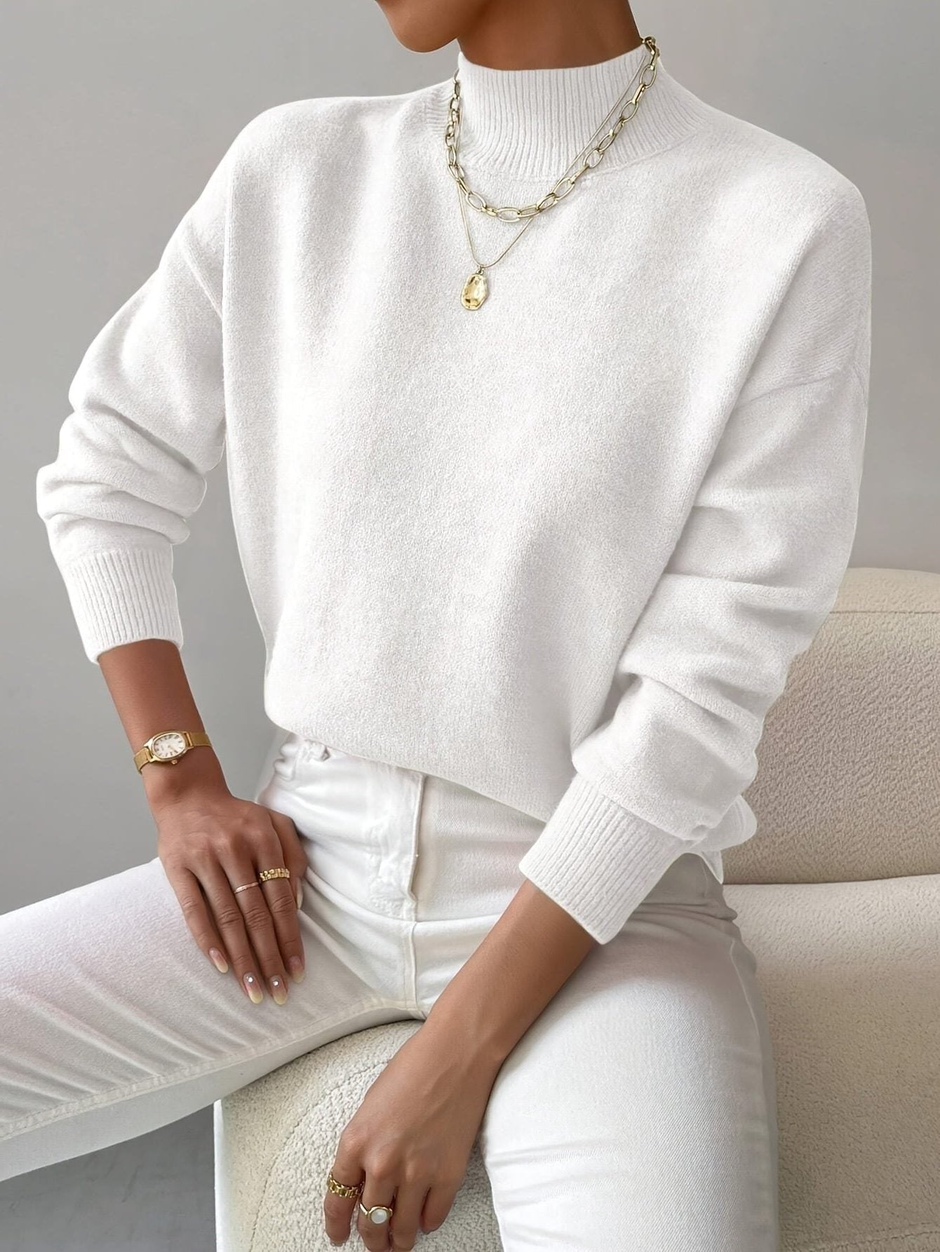 Vera | Ribbed Roll Neck Knit
