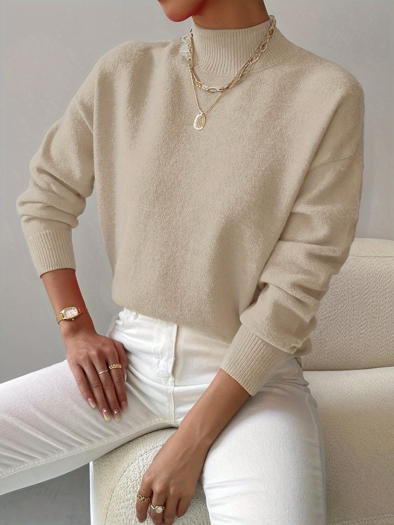 Vera | Ribbed Roll Neck Knit