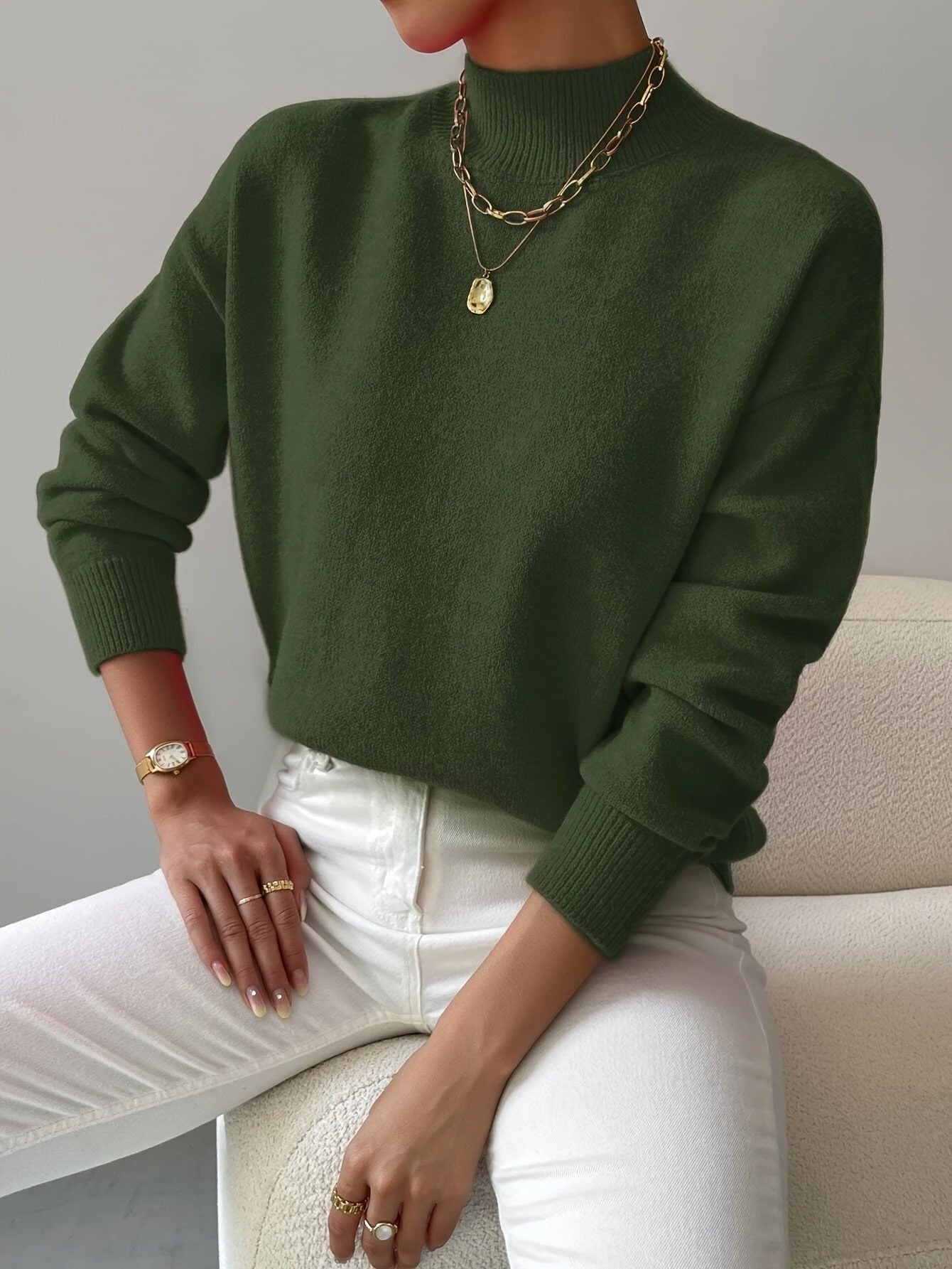 Vera | Ribbed Roll Neck Knit